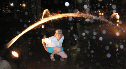 Althea in fountain