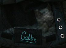 Gabby in bag
